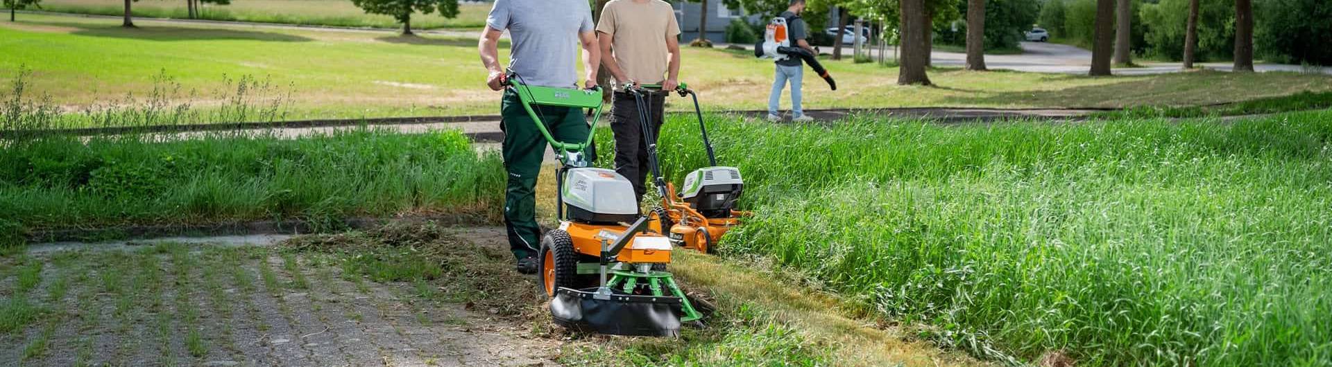 AS-Motor electric line-up with new Stihl powerhead system in action